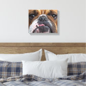 Toile Oreillers à lancer de Bulldog anglais (Insitu(Chambre))