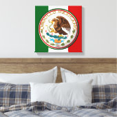 Toile Orgullo Mexicano (aigle du drapeau mexicain) (Insitu(Chambre))