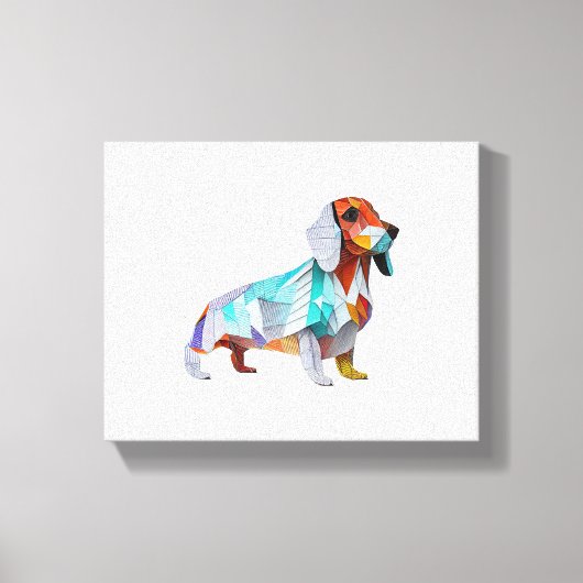Toile Origami Dachshund (Recto)