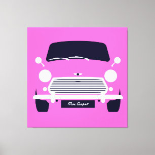 Toile Original Pink Austin Mini Cooper