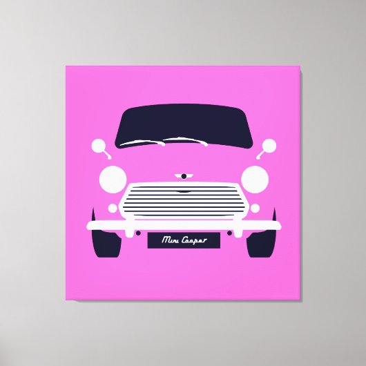 Toile Original Pink Austin Mini Cooper (Recto)