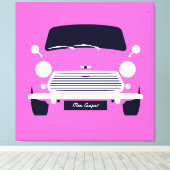 Toile Original Pink Austin Mini Cooper (Insitu (Plancher de Bois))