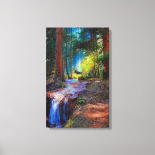 Toile Orignaux croisant le courant de haute montagne