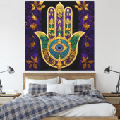 Toile  Ornate Gold Third Eye Hamsa (Insitu(Chambre))