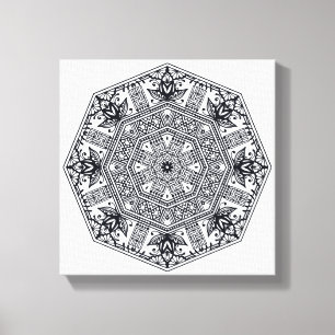 Toile Ornement rond 6 de mandala