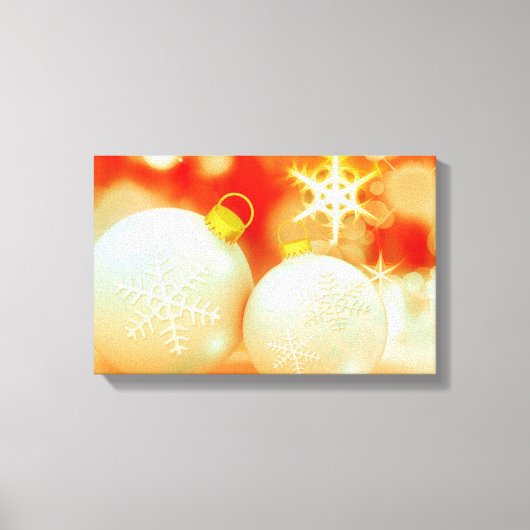 Toile Ornements de Noël blanc (Recto)