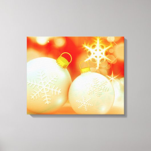 Toile Ornements de Noël blancs (Recto)