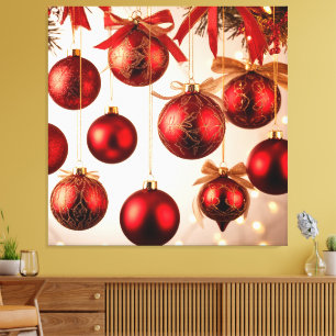 Toile Ornements de Noël élégants