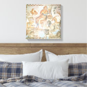 Toile Orphée jouant aux animaux, mosaïque romaine (Insitu(Chambre))