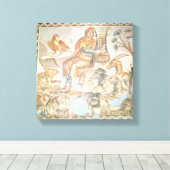 Toile Orphée jouant aux animaux, mosaïque romaine (Insitu (Plancher de Bois))