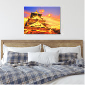 Toile Osaka Castle (Sunset ver.) [Premium Canvas] (Insitu(Chambre))