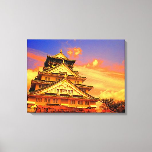 Toile Osaka Castle (Sunset ver.) [Premium Canvas] (Recto)