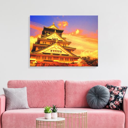 Toile Osaka Castle (Sunset ver.) [Premium Canvas] (Insitu(Salon))
