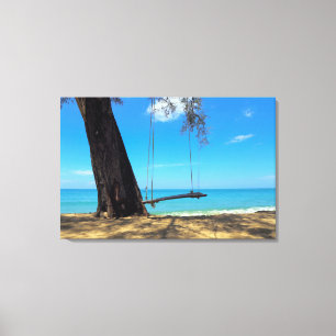Toile Oscillations et arbre sur le sable
