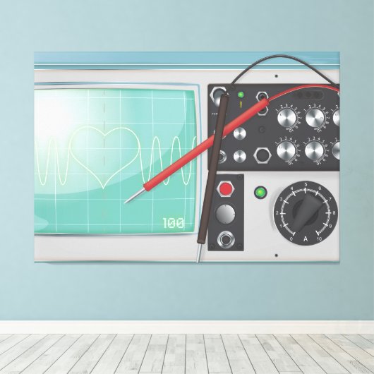 Toile Oscilloscope Amour (Insitu (Plancher de Bois))
