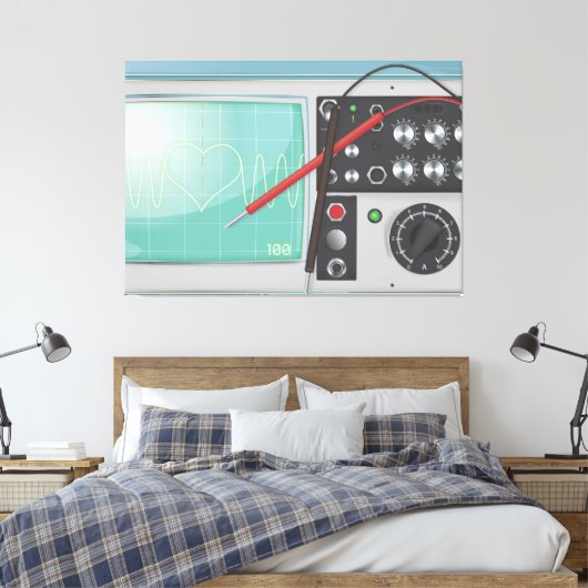 Toile Oscilloscope Amour (Insitu(Chambre))