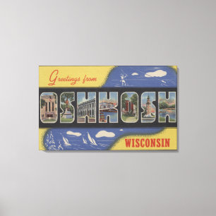 Toile Oshkosh, le Wisconsin - grandes scènes de lettre