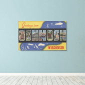 Toile Oshkosh, Wisconsin - Scènes de grandes lettres (Insitu (Plancher de Bois))