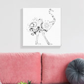 Toile Ostrich inspiré 6 (Insitu(Salon))