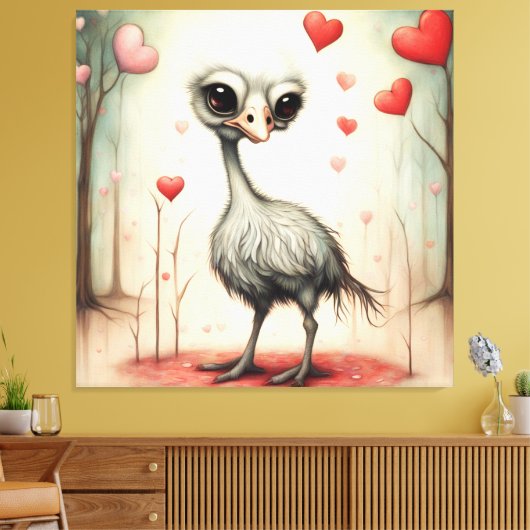 Toile Ostrich Love 2 (Insitu(Salon))