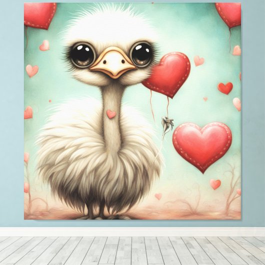 Toile Ostrich Love 3 (Insitu (Plancher de Bois))