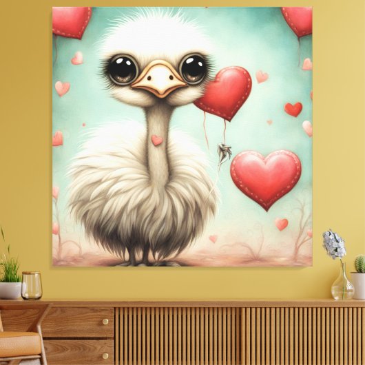 Toile Ostrich Love 3 (Insitu(Salon))