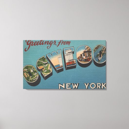 Toile Oswego, New York - Scènes de grandes lettres (Recto)