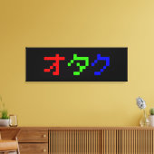 Toile OTAKU 8 bits Pixel japonais Katakana (Insitu(Salon))