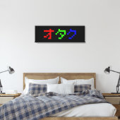 Toile OTAKU 8 bits Pixel japonais Katakana (Insitu(Chambre))