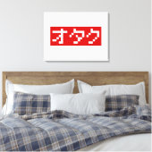 Toile OTAKU 8 bits Pixel japonais Katakana BLOC (Insitu(Chambre))
