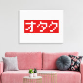 Toile OTAKU 8 bits Pixel japonais Katakana BLOC (Insitu(Salon))