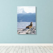 Toile Otaries dans le canal de Beagle - Argentine (Insitu (Plancher de Bois))