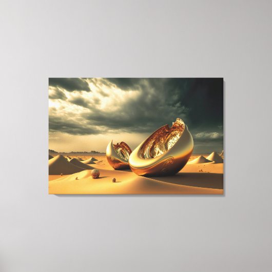 Toile Otherworld Relics – Surreal Desert Sculpture (Recto)