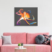 Toile Otopus vie marine aquarelle art (Insitu(Salon))