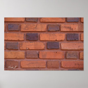 Toile ou affiche Arrière - plan en brique rouge