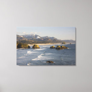 Toile OU, côte de l'Oregon, parc d'État Ecola, vue de