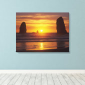 Toile OU, Côte de l'Oregon, Plage de Cannon, (Insitu (Plancher de Bois))