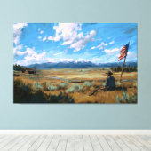 Toile Où le drapeau flotte encore (Insitu (Plancher de Bois))