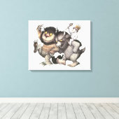 Toile Où les choses sauvages sont des caractères (Insitu (Plancher de Bois))