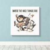 Toile Où les choses sauvages sont des caractères (Insitu (Plancher de Bois))