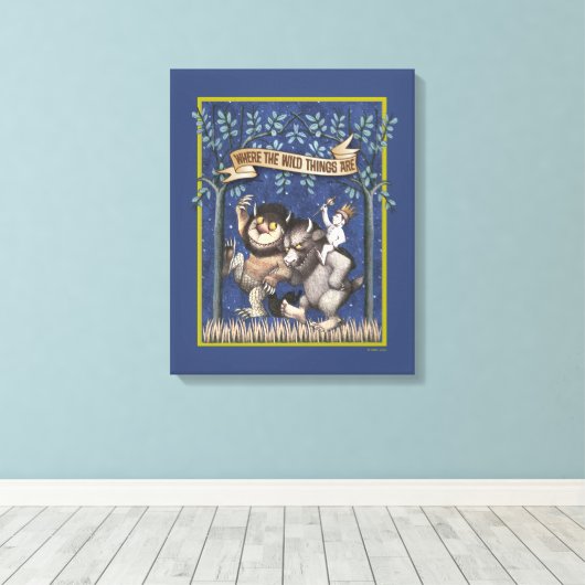 Toile Où les choses sauvages sont graphiques (Insitu (Plancher de Bois))