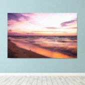 Toile Où l'océan et le lever du soleil se rencontrent (Insitu (Plancher de Bois))