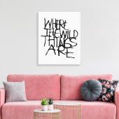 Toile Où sont les choses sauvages | manuscrit (Insitu(Salon))