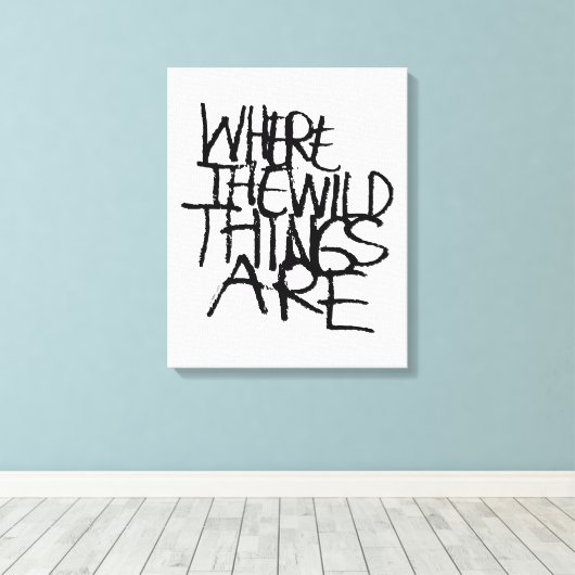 Toile Où sont les choses sauvages | manuscrit (Insitu (Plancher de Bois))