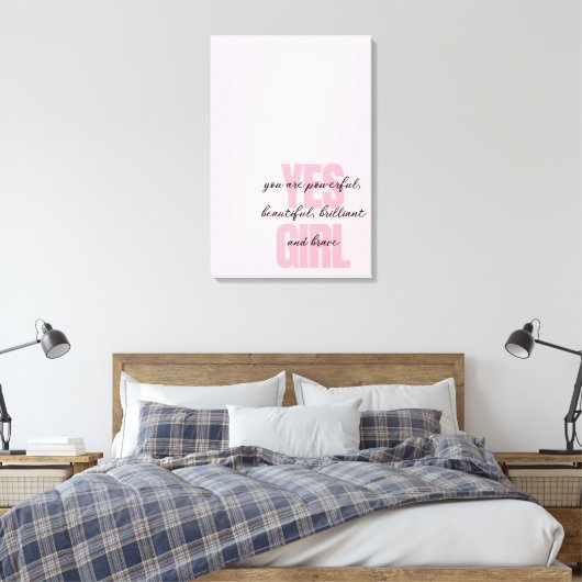 Toile Oui Fille Vous Êtes Belle Motivationnelle Fille Im (Insitu(Chambre))