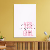 Toile Oui Fille Vous Êtes Belle Motivationnelle Fille Im (Insitu(Salon))