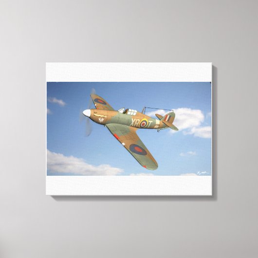 Toile Ouragan RAF en vol (Recto)