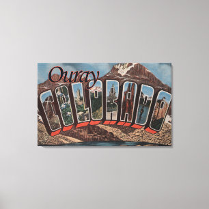 Toile Ouray, lettre ScenesOuray, Co de ColoradoLarge