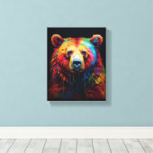 Toile Ours à goutte arc-en-ciel (Insitu (Plancher de Bois))