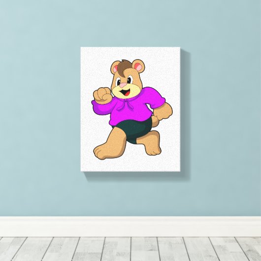 Toile Ours à la course (Insitu (Plancher de Bois))